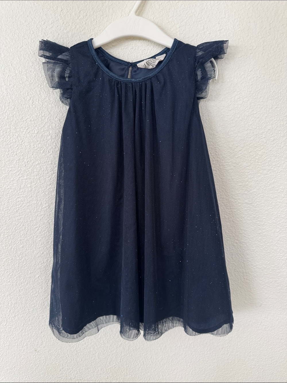 H&M Navy Sparkle Tulle Party Dress